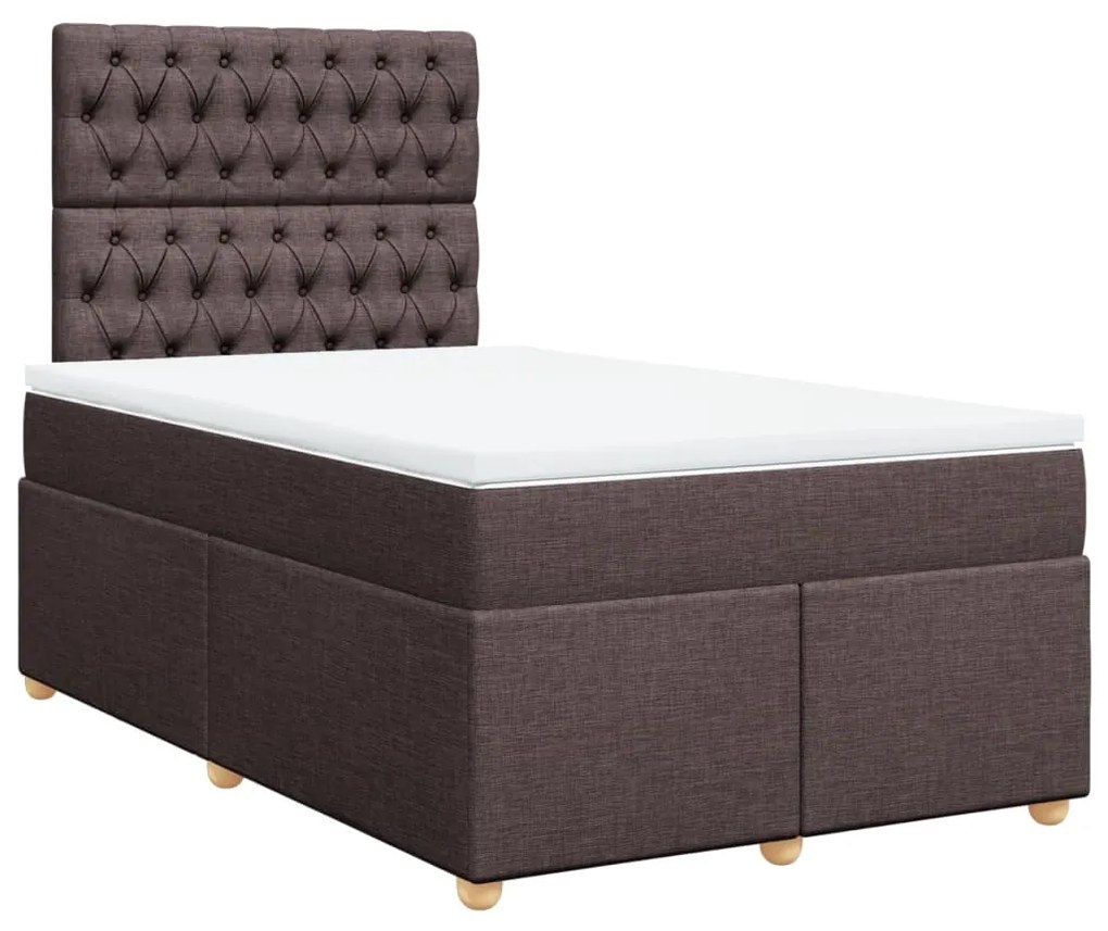 ΚΡΕΒΑΤΙ BOXSPRING ΜΕ ΣΤΡΩΜΑ ΣΚΟΥΡΟ ΚΑΦΕ 120X190 ΕΚ ΥΦΑΣΜΑΤΙΝΟ 3293529