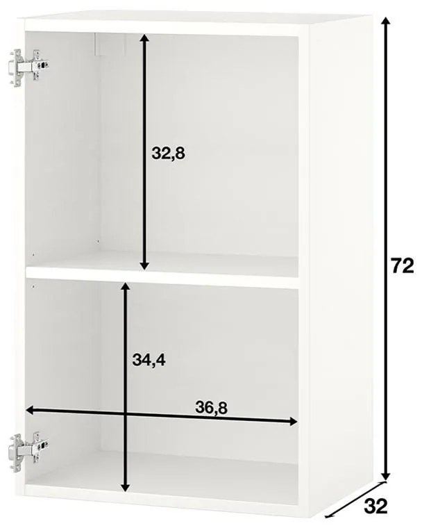 Κρεμαστό Ντουλάπι Κουζίνας EMMA Σονόμα 40x32x72 εκ. 40x32x72 εκ.