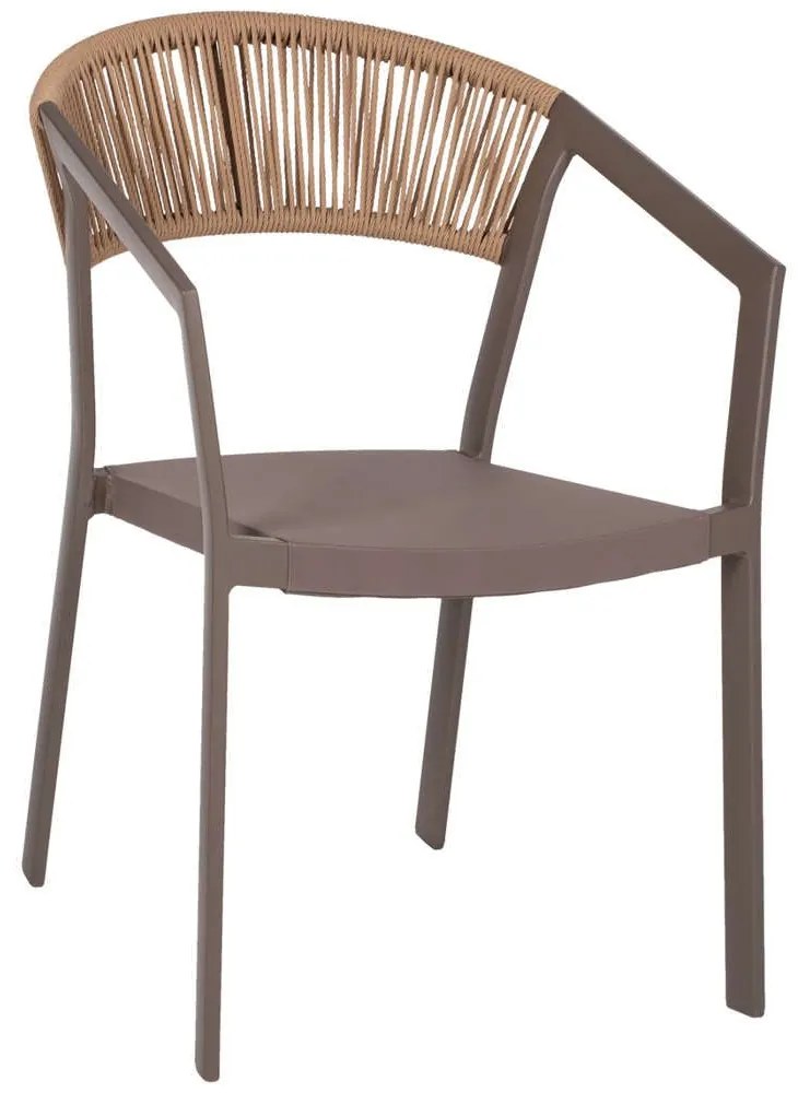 Πολυθρόνα Επαγγελματική HM5891.03 56,5x60x78cm Rattan-Textline Champagne