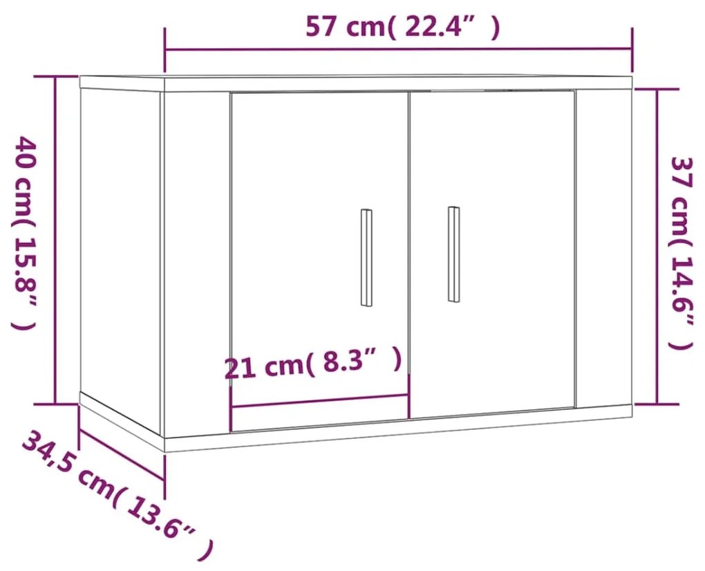 ΈΠΙΠΛΑ ΤΗΛΕΟΡΑΣΗΣ ΕΠΙΤΟΙΧΙΑ 2 ΤΕΜ. ΓΚΡΙ SONOMA 57X34,5X40 ΕΚ. 3188340