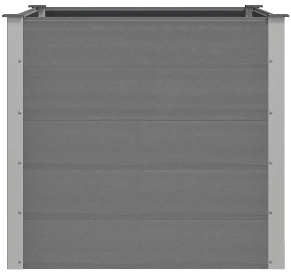 vidaXL Ζαρντινιέρα Υπερυψωμένη Γκρι 100 x 100 x 91 εκ. από WPC