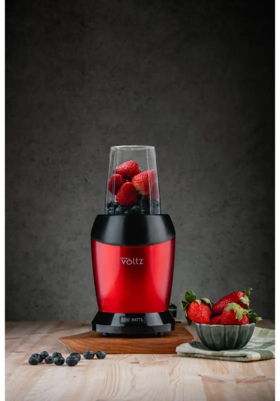 Nutri Blender Oliver Voltz OV51162DR, 1200 W, 2 φλιτζάνια, BPA Free, 1L/800 ml, θρυμματισμός πάγου, κόκκινο