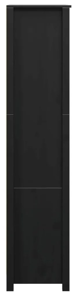 vidaXL Ντουλάπι Μαύρο 80x35x154 εκ. από Μασίφ Ξύλο Πεύκου