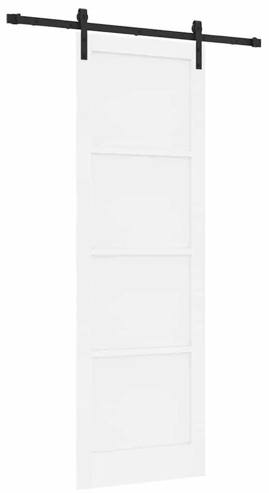 vidaXL Συρόμενη Πόρτα Λευκό και μαύρο 78 x 232 cm