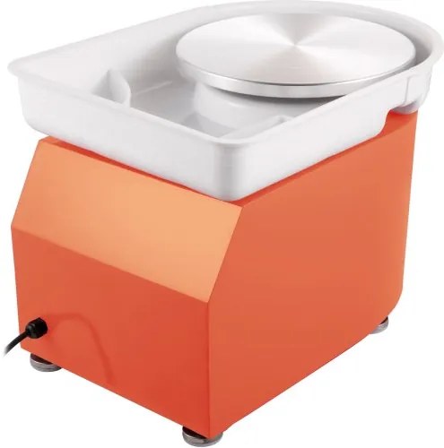 VEVOR Pottery Wheel 11in 0-300 RPM Ceramic Wheel, 350W Adjustable Speed Forming Machine with Sculpting Tools and Apron, Detachable Basin Foot Pedal Control for Art Craft Work and Home DIY Orange