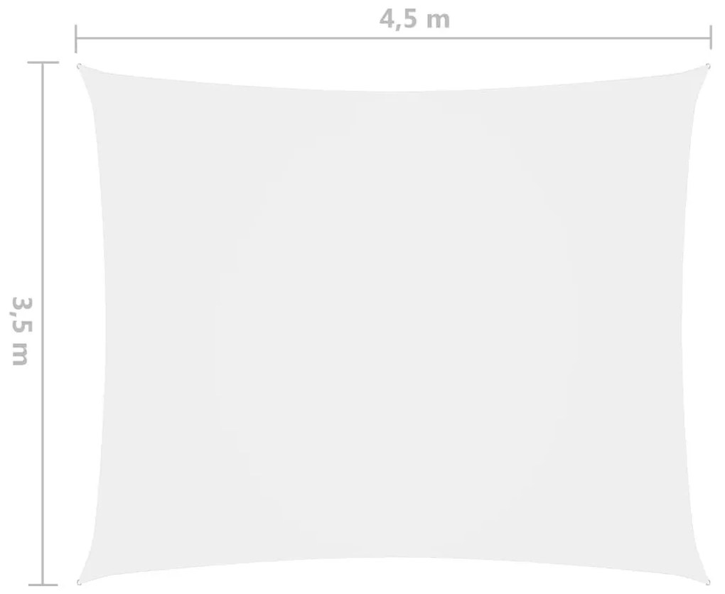 Πανί Σκίασης Ορθογώνιο Λευκό 3,5 x 4,5 μ. από Ύφασμα Oxford - Λευκό