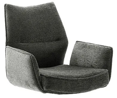 Bali Καρεκλα Relax Μαύρη + Υποπόδιο 83x86x102 cm