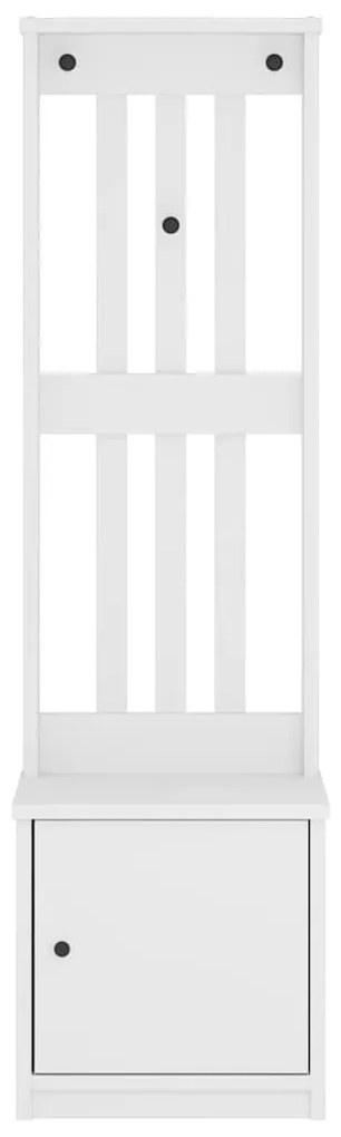 vidaXL Δέντρο χωλ SANDNES Λευκό 45x40x159,5 εκ. Πεύκο μασίφ ξύλο