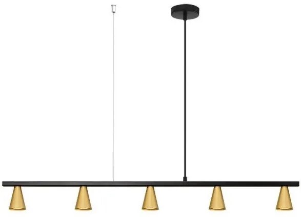 Κρεμαστό Φωτιστικό Οροφής Ράγα 100-01202-12BR Luma-100-01202-12BR-BLACK-Μαύρο 100-01202-12BR-BLACK