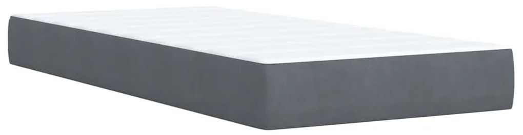 ΚΡΕΒΑΤΙ BOXSPRING ΜΕ ΣΤΡΩΜΑ ΣΚΟΥΡΟ ΓΚΡΙ 90X190 ΕΚ. ΒΕΛΟΥΔΙΝΟ 3294527