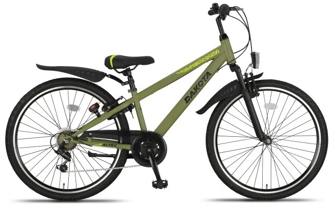 Dakota MTB 26 Inch Junior 7SP Rim Brakes Army GreenAltec