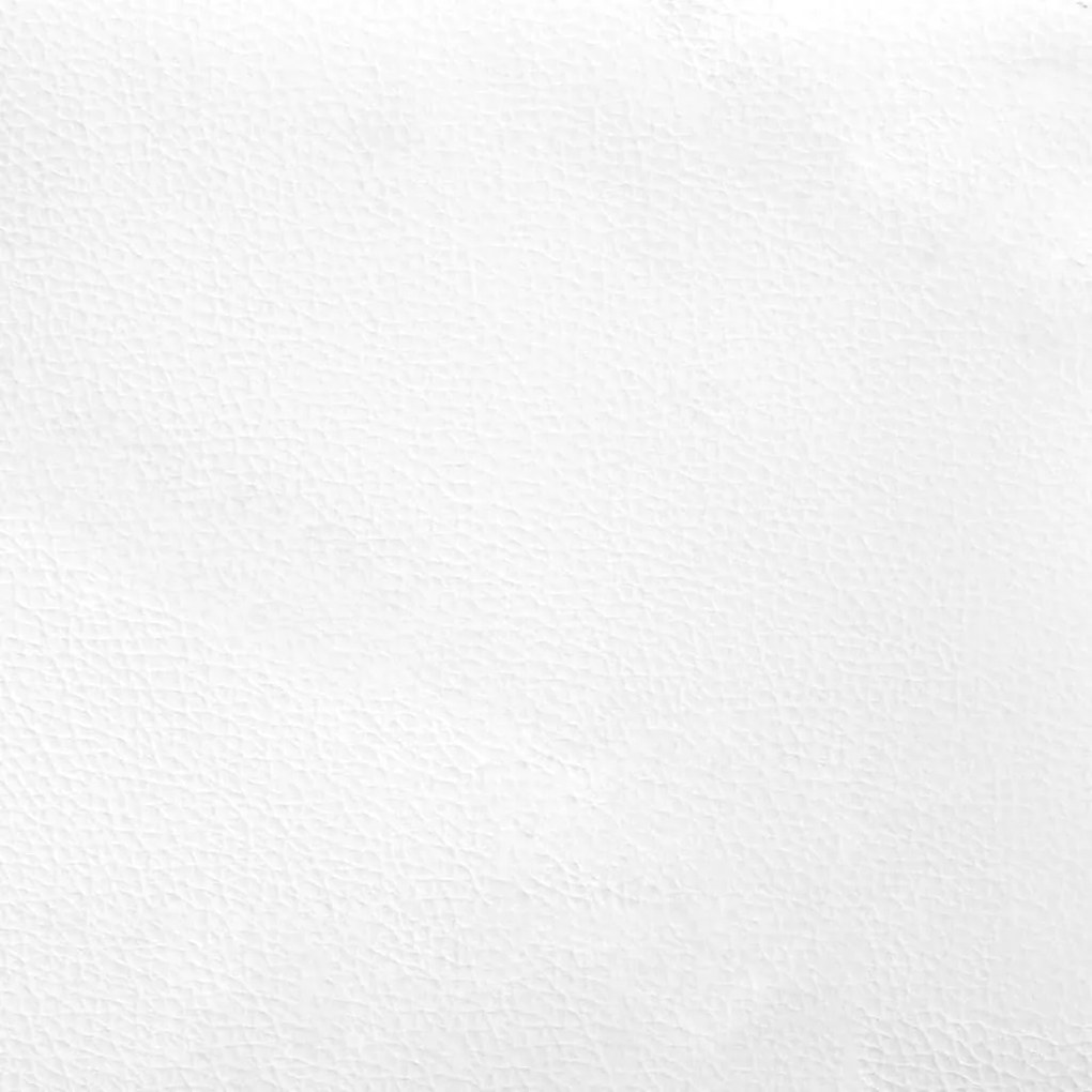 Πλαίσιο Κρεβατιού με Κεφαλάρι Λευκό/Μαύρο 140x200εκ Συνθ. Δέρμα - Λευκό