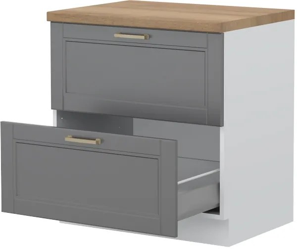 Επιδαπέδιο ντουλάπι Tahoma R-80-2MBOX-Γραφίτης - 80.00Χ60.00Χ88.00cm