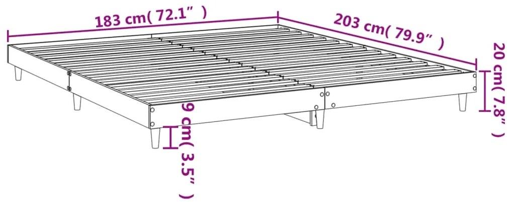 ΠΛΑΙΣΙΟ ΚΡΕΒΑΤΙΟΥ ΜΑΥΡΟ 120X200 ΕΚ. ΑΠΟ ΕΠΕΞΕΡΓΑΣΜΕΝΟ ΞΥΛΟ 832046