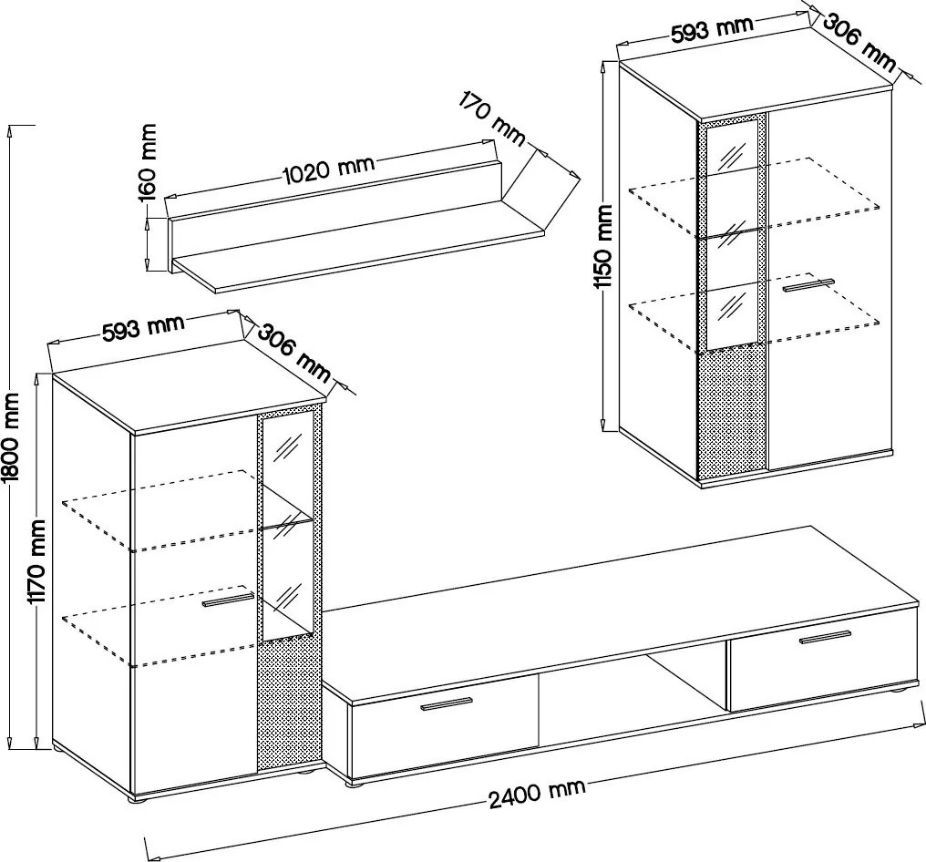 Σύνθετο σαλονιού Salvia - Leuko