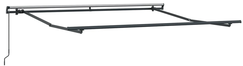 vidaXL Χειροκίνητη Ανασυρόμενη Τέντα Λευκή 350x250 cm