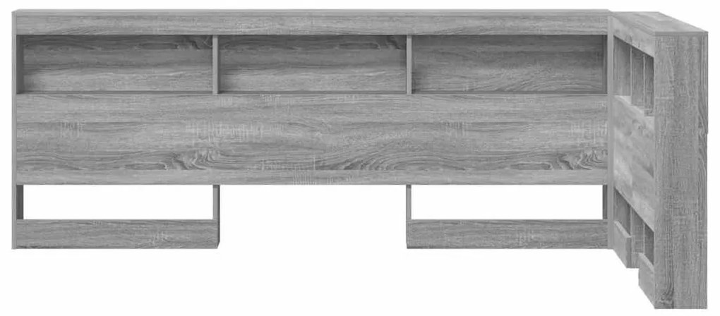 vidaXL Κεφαλάρι Αποθήκης με ράφι Γκρι sonoma 90 cm Επεξεργασμένο ξύλο