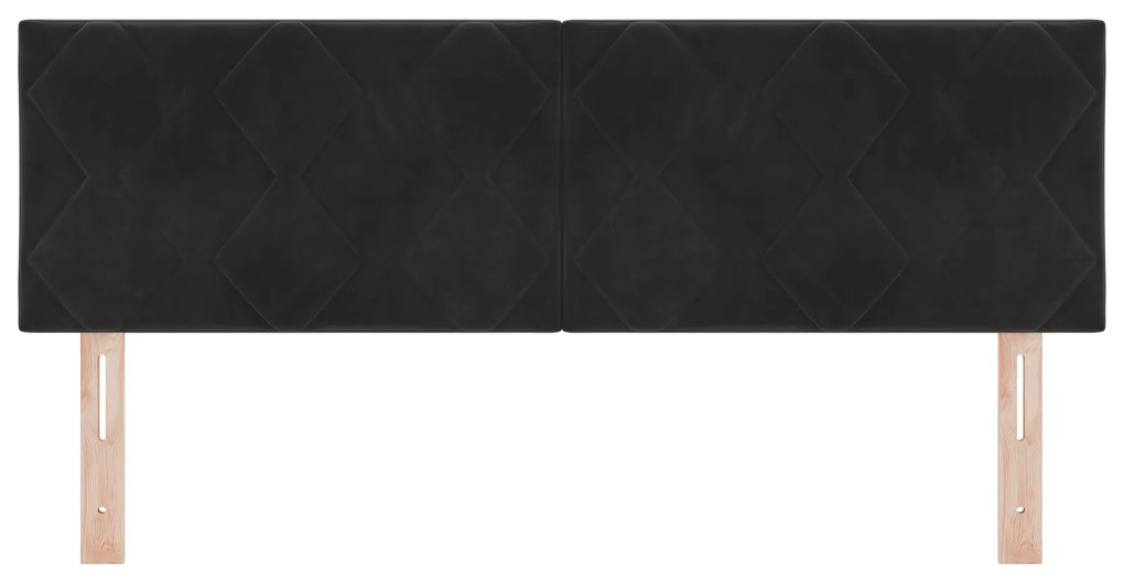 vidaXL LED Υποστρώμα Σχέδιο με Διαμάντια Μαύρο 160 εκ. Βελούδο