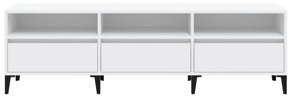 vidaXL Έπιπλο Τηλεόρασης Λευκό 150x30x44,5 εκ. Επεξεργασμένο Ξύλο