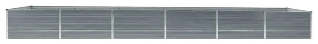 vidaXL Ζαρντινιέρα Υπερυψωμένη Γκρι 480x80x45 εκ. Γαλβαν. Χάλυβας