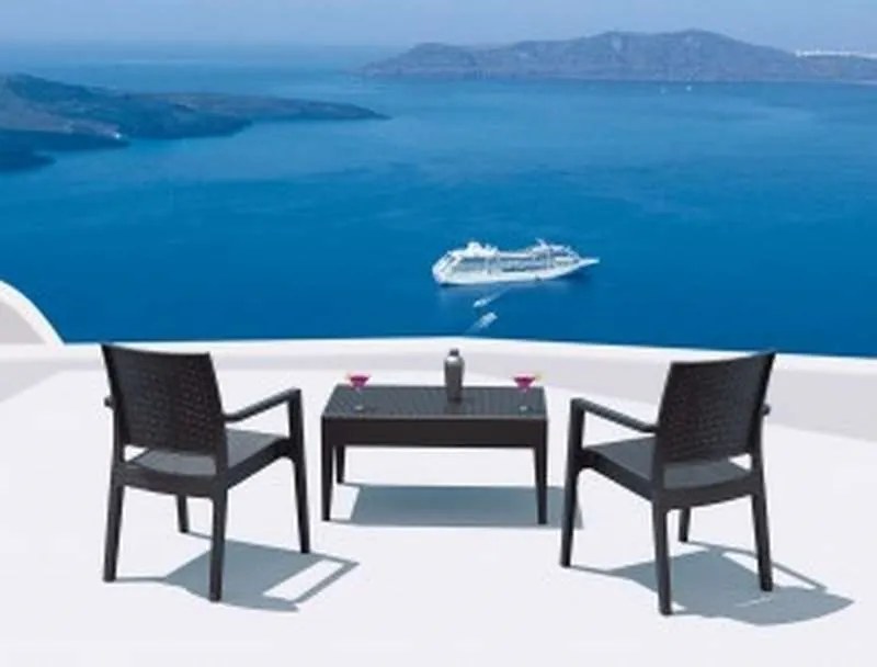 Πολυθρόνα πολυπροπυλένιου Ibiza Ανθρακί
