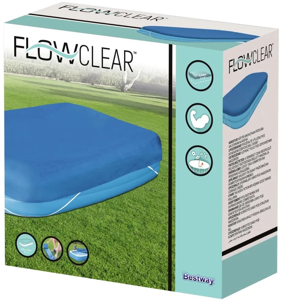 Bestway Κάλυμμα Πισίνας Flowclear 305 x 183 x 56 εκ. - Μπλε