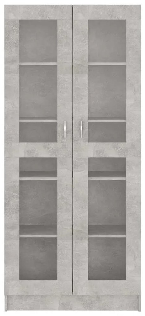 vidaXL Βιτρίνα Γκρι του Σκυροδέματος 82,5x30,5x185,5 εκ. Επεξ. Ξύλο