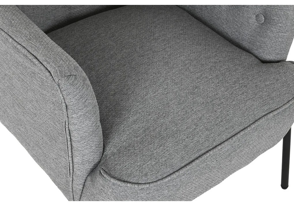 Πολυθρόνα DKD Home Decor Γκρι Μέταλλο 65 x 73 x 79,5 cm