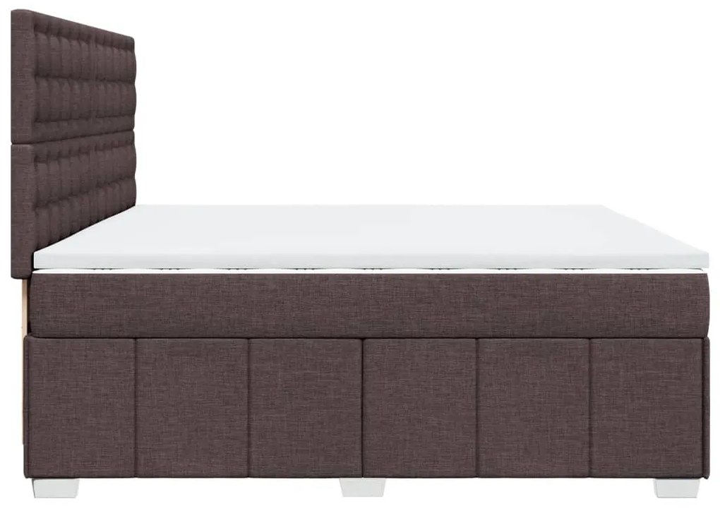 ΚΡΕΒΑΤΙ BOXSPRING ΜΕ ΣΤΡΩΜΑ ΣΚΟΥΡΟ ΚΑΦΕ 200X200 ΕΚ. ΥΦΑΣΜΑΤΙΝΟ 3294092