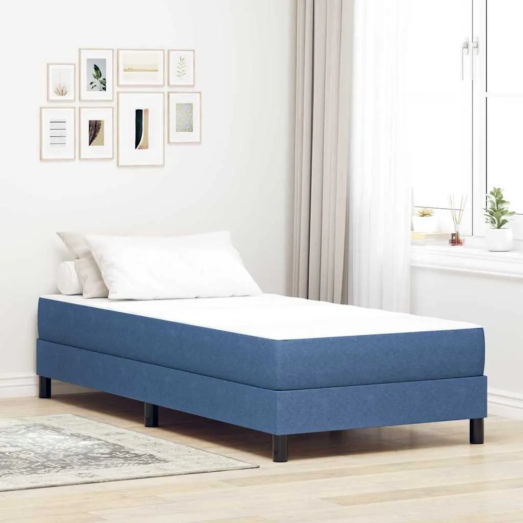 vidaXL Στρώμα Κρεβατιού με στρώμα Μπλε 90 x 190 cm ύφασμα