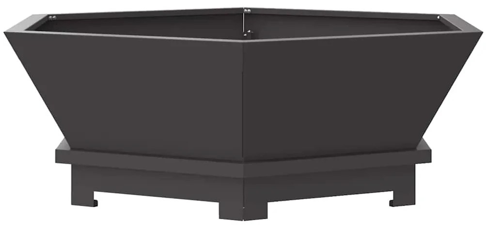 vidaXL Φωτιά Μαύρο 75 x 75 x 28 εκ. Κρύα έλαση από χάλυβα
