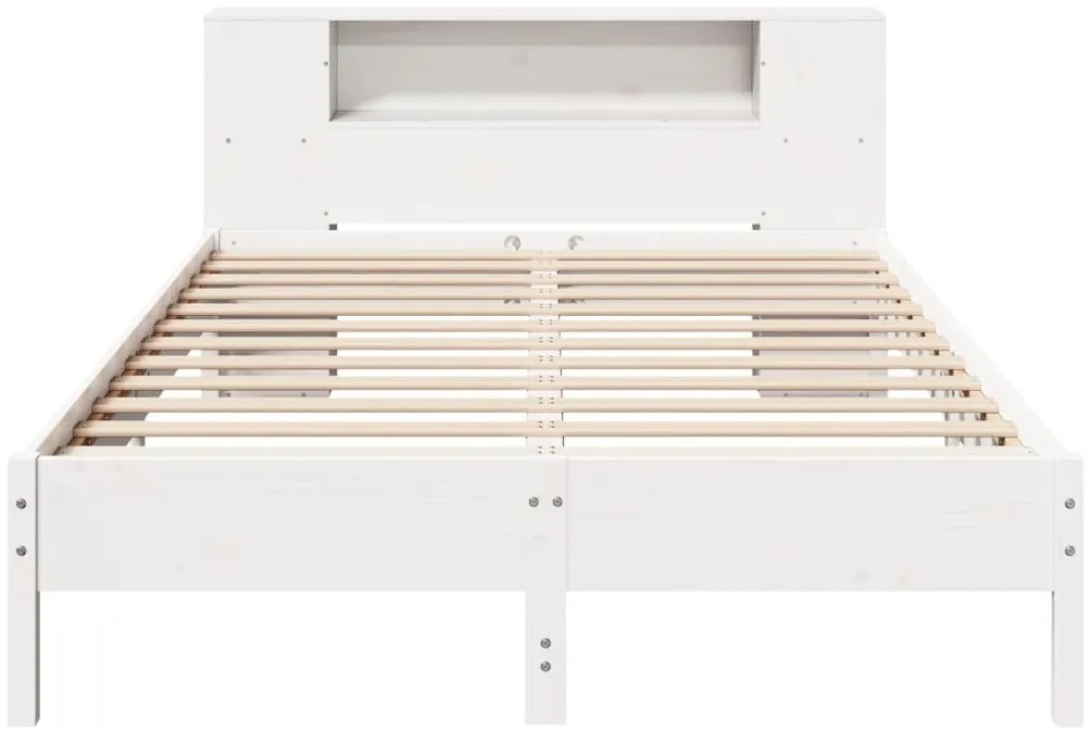 vidaXL Κρεβάτι Βιβλιοθήκη Χωρίς Στρώμα 120x200 εκ Μασίφ Ξύλο Πεύκο
