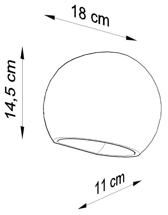 Sollux Φωτιστικό τοίχου Globe 1,κεραμικό,1xE27/60w