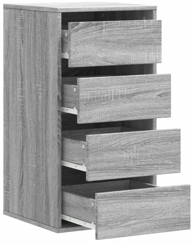 vidaXL Συρταριέρα Γκρι Sonoma 40x41x76 εκ. από Επεξεργ. Ξύλο