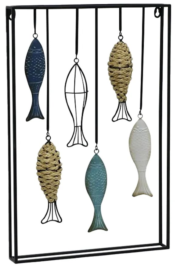 SHILL DECO ΤΟΙΧΟΥ ΜΕΤΑΛΛΟ ΠΟΛΥΧΡΩΜΟ 40x5xH60cm - 023459 - 023459