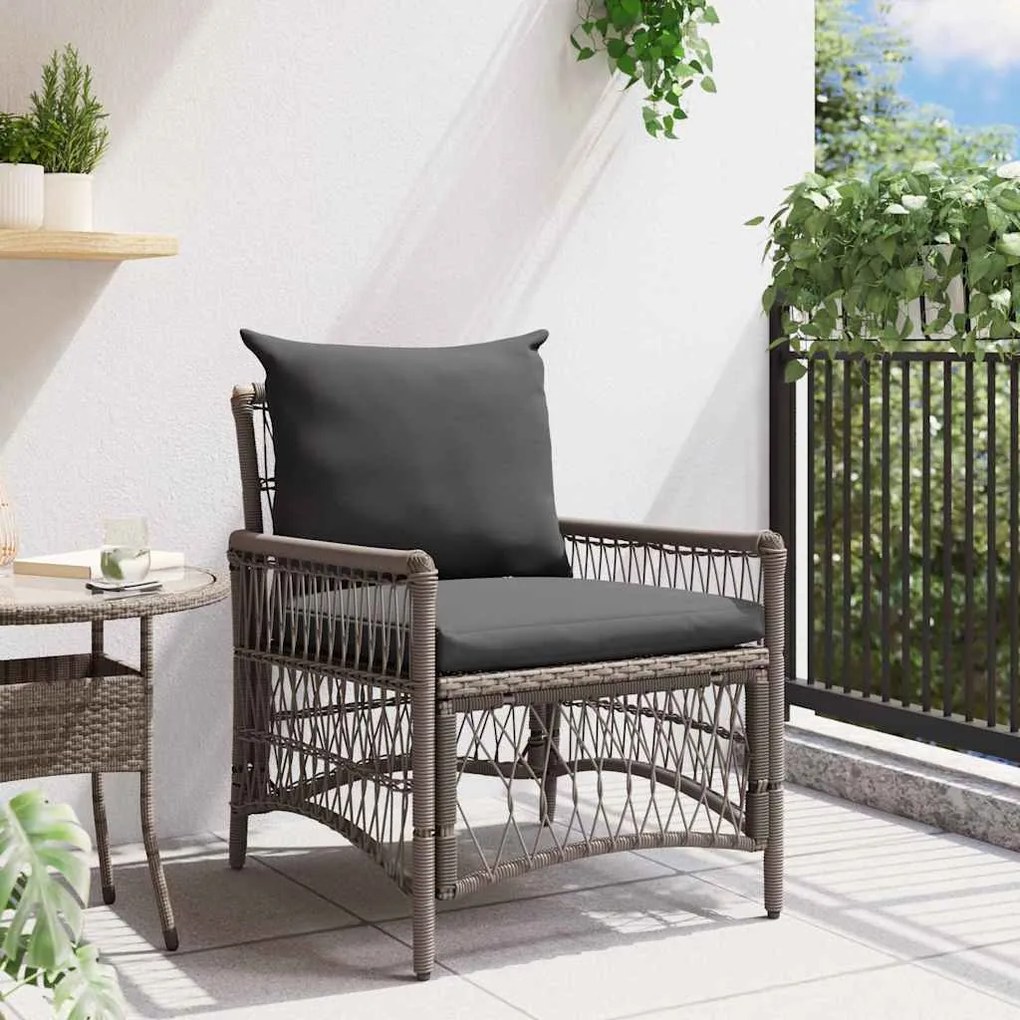 vidaXL Καρέκλα Κήπου Γκρι 60 x 70 x 78εκ συνθετικό ρατάν