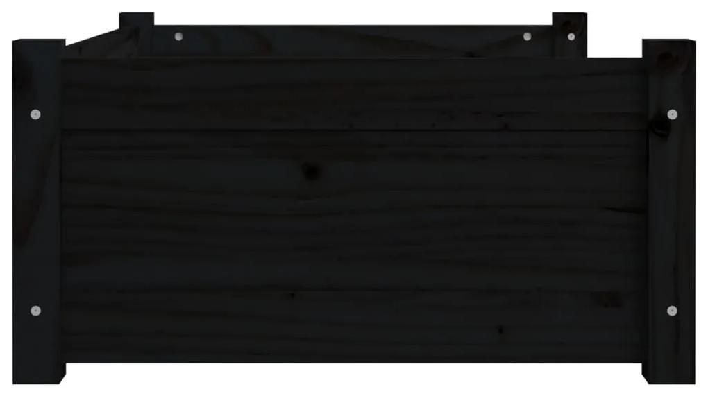 Κρεβάτι Σκύλου μαύρος 75,5x55,5x28 εκ. από Μασίφ Ξύλο Πεύκου - Μαύρο