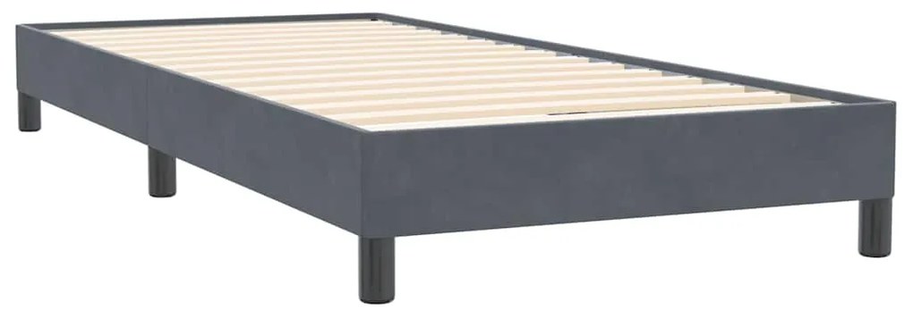 BOX SPRING ΚΡΕΒΑΤΙ ΜΕ ΣΤΡΩΜΑ ΣΚΟΥΡΟ ΓΚΡΙ 100X220 ΕΚ. ΒΕΛΟΥΔΙΝΟ 3317812