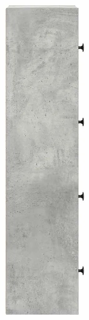vidaXL Βιβλιοθήκη Γκρι Σκυροδέματος 40x24x102 εκ. Επεξεργ. Ξύλο