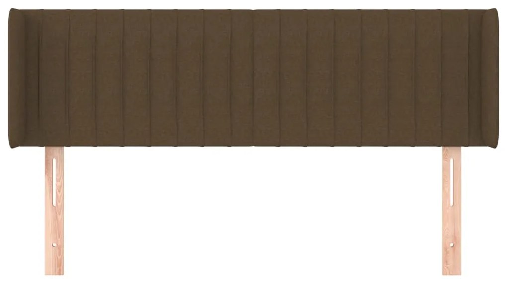 vidaXL Κεφαλάρι με Πτερύγια Σκούρο Καφέ 147x16x78/88 εκ. Υφασμάτινο