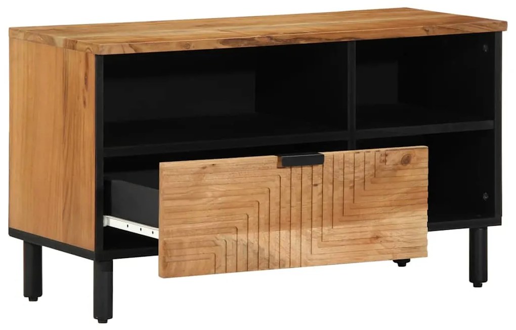 vidaXL Ντουλάπα Τηλεόρασης Καφέ 80 x 33.5 x 46 εκ. Μασίφ ξύλο ακακίας