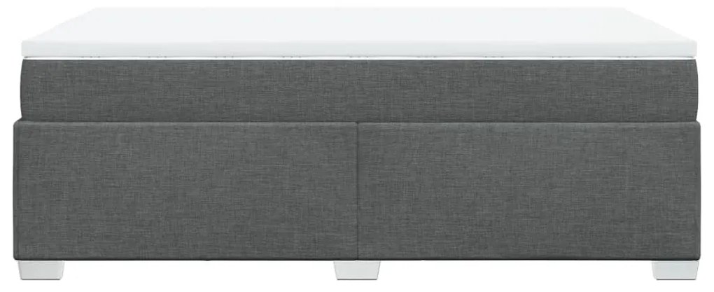 ΚΡΕΒΑΤΙ BOXSPRING ΜΕ ΣΤΡΩΜΑ ΣΚΟΥΡΟ ΓΚΡΙ 120X200 ΕΚ. ΥΦΑΣΜΑΤΙΝΟ 3285124