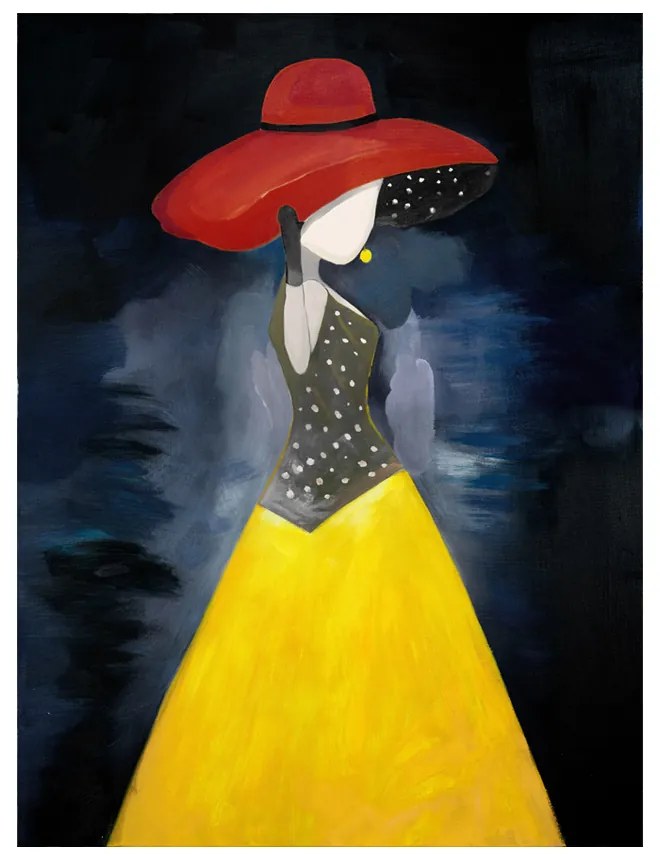 MIDNIGHT GIRL 1 ΠΙΝΑΚΑΣ ΚΑΜΒΑΣ ΠΟΛΥΧΡΩΜΟ ΞΥΛΟ 60x80xH3,5cm - 020663 - 020663