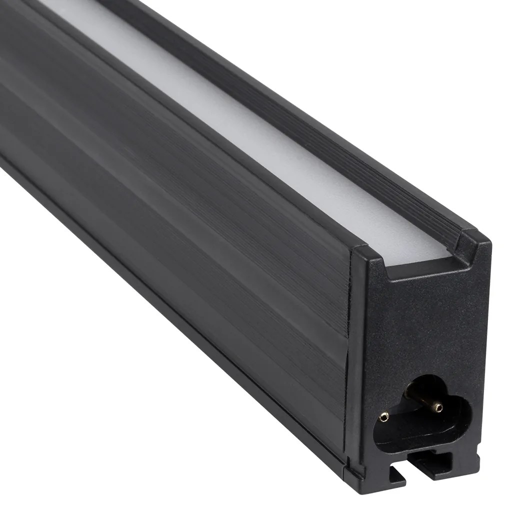 GloboStar OFFICE 61024-P Γραμμικό Κρεμαστό Φωτιστικό Linear LED 18W 2200lm 120° AC 220-240V Μ120 x Π2 x Υ4cm Φυσικό Λευκό 4500K - Μαύρο - 3 Years Warranty - 61024-1