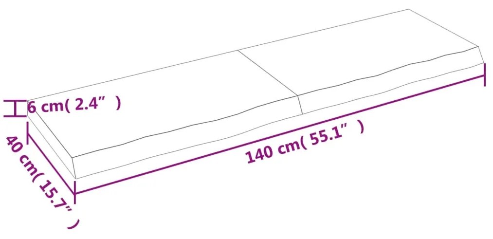 ΡΑΦΙ ΤΟΙΧΟΥ ΣΚΟΥΡΟ ΚΑΦΕ 140X40X(2-6) ΕΚ. ΕΠΕΞ. ΜΑΣΙΦ ΞΥΛΟ ΔΡΥΟΣ 363823