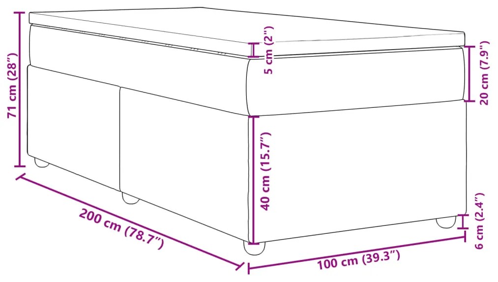 ΚΡΕΒΑΤΙ BOXSPRING ΜΕ ΣΤΡΩΜΑ ΜΠΛΕ 100 X 200 ΕΚ. ΥΦΑΣΜΑΤΙΝΟ 3285358