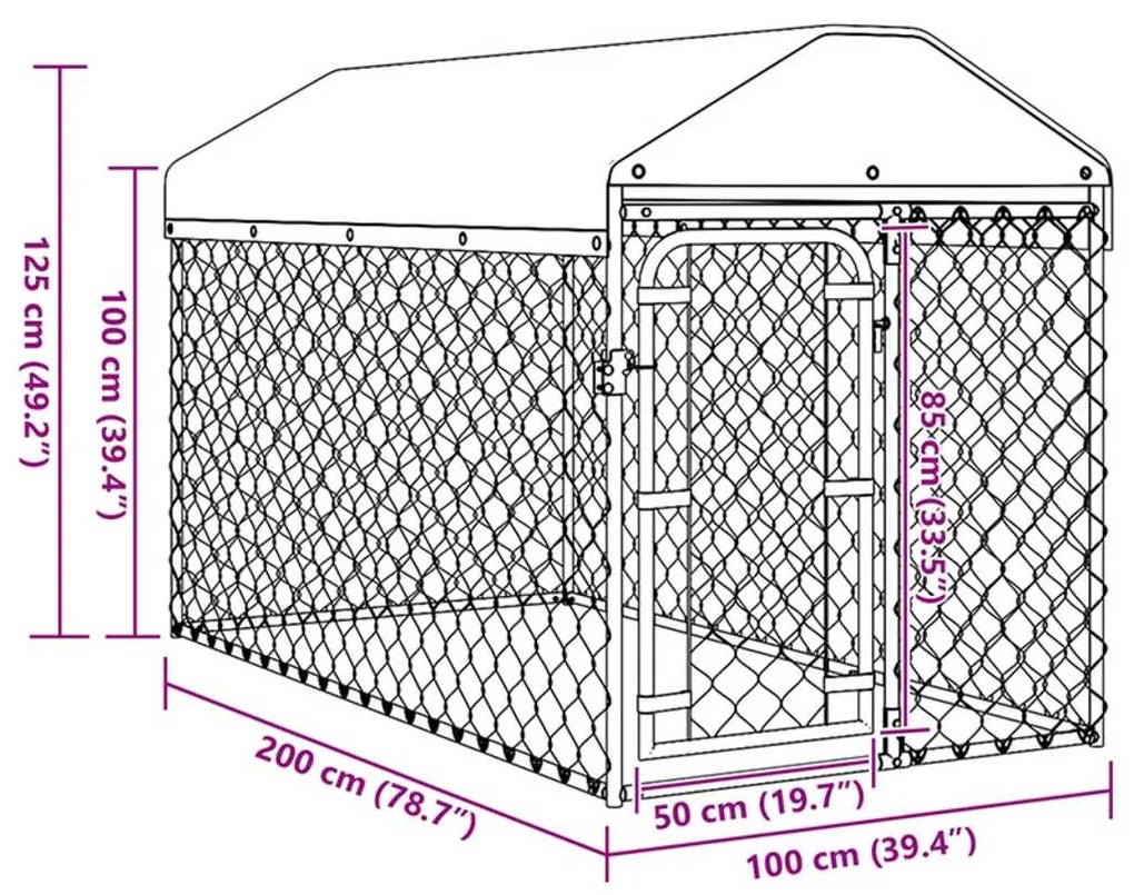 ΚΛΟΥΒΙ ΣΚΥΛΟΥ ΕΞΩΤΕΡΙΚΟΥ ΧΩΡΟΥ 200 X 100 X 125 ΕΚ. ΜΕ ΣΤΕΓΑΣΤΡΟ 144492