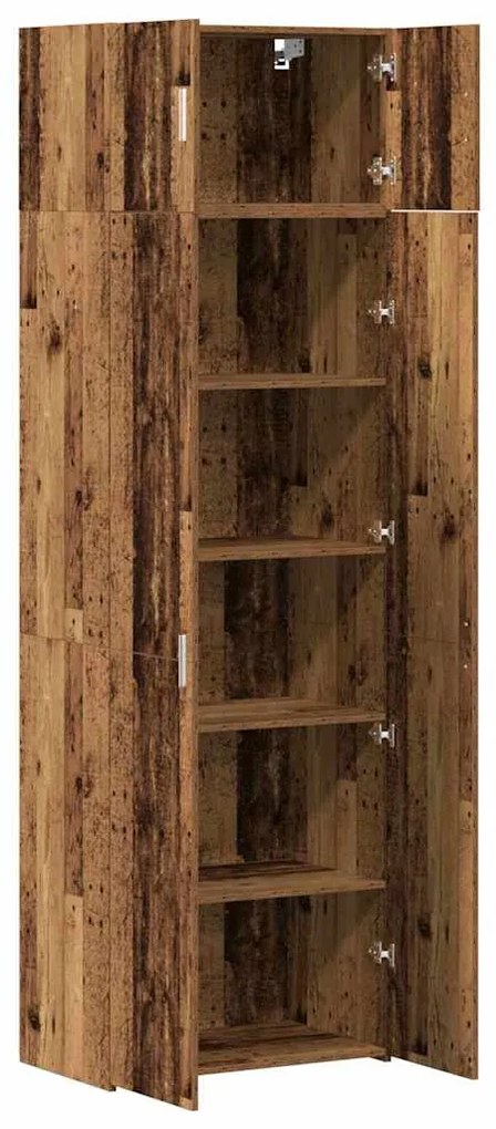 vidaXL Ντουλάπι αποθήκευσης 3 pcs Παλιό ξύλο