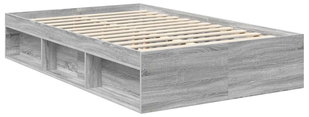 vidaXL Σκελετός Κρεβατιού με κεφαλάρι Γκρίζο Σονομα 120 x 200 cm