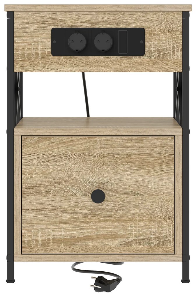 vidaXL Κομοδίνο Sonoma Δρυς 40 x 31 x 60 εκ. Επεξεργασμένο ξύλο